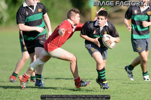 2015-05-09 Rugby Lyons Settimo Milanese U16-Rugby Varese 0851 Martino Cagnetti